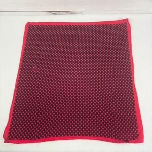 RN 13962 Vintage‎ Cotton Polkadot Bandana Handkerchief Pink Black